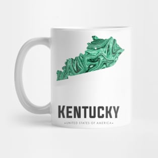 Kentucky state map abstract green Mug